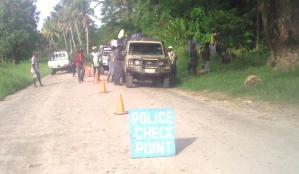 Police Check Point in South Bougainville Police Check Point in South Bougainville